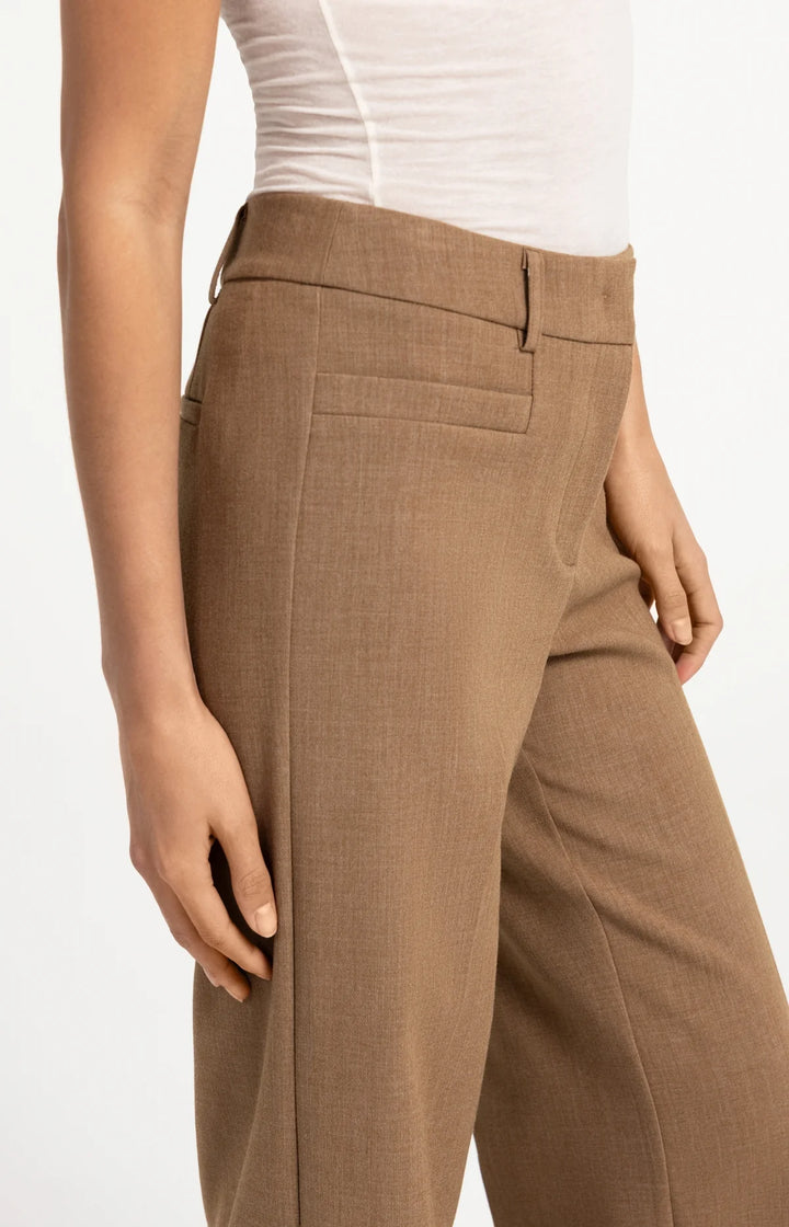 Pantalon droit taille mi-haute à détails de coutures - Ultra-confortable