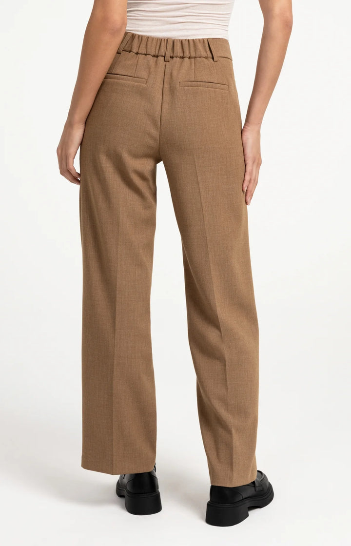 Pantalon droit taille mi-haute à détails de coutures - Ultra-confortable