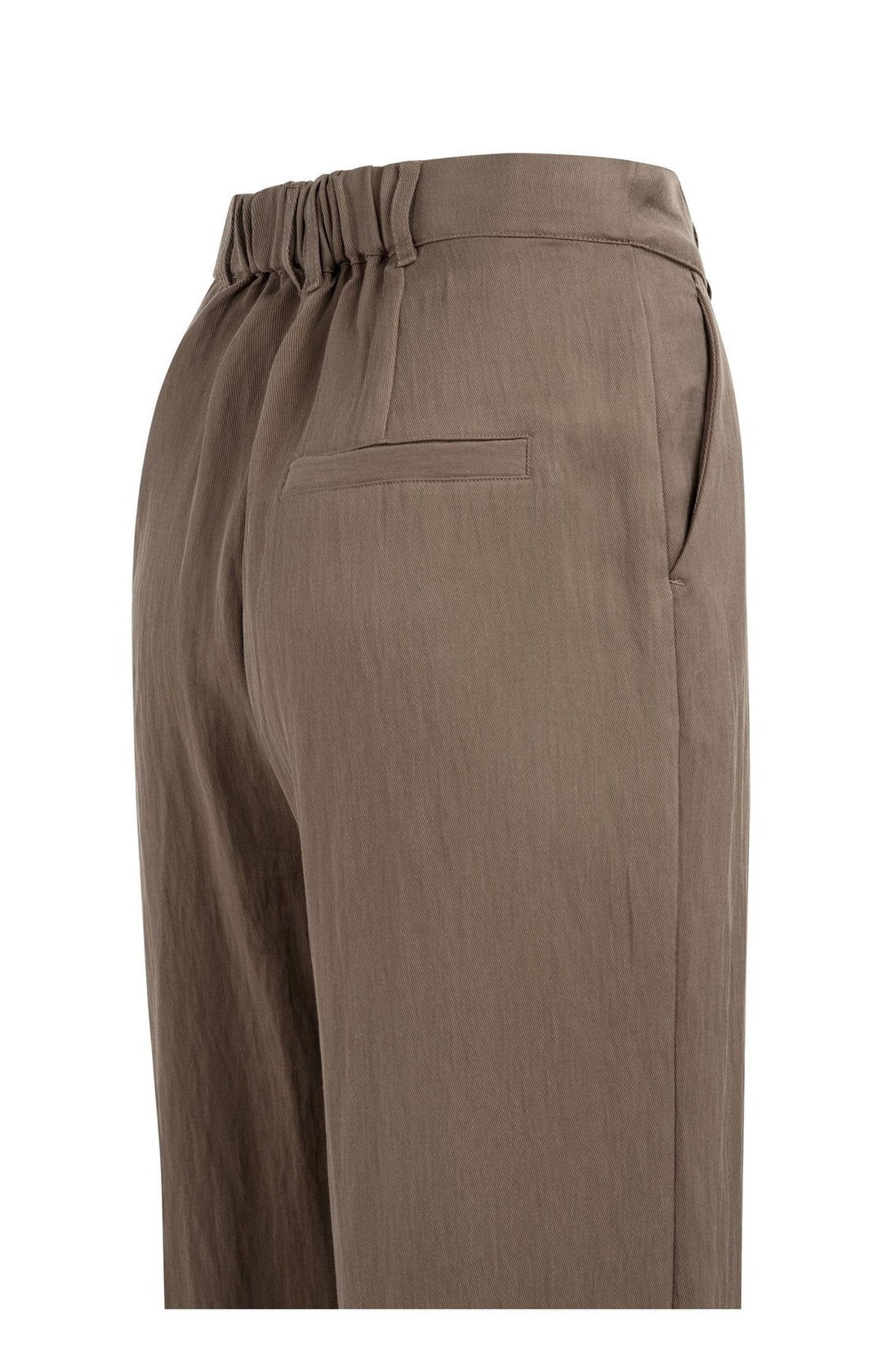 Pantalon fluide à jambes larges - Avec plis et ceinture élastique au dos