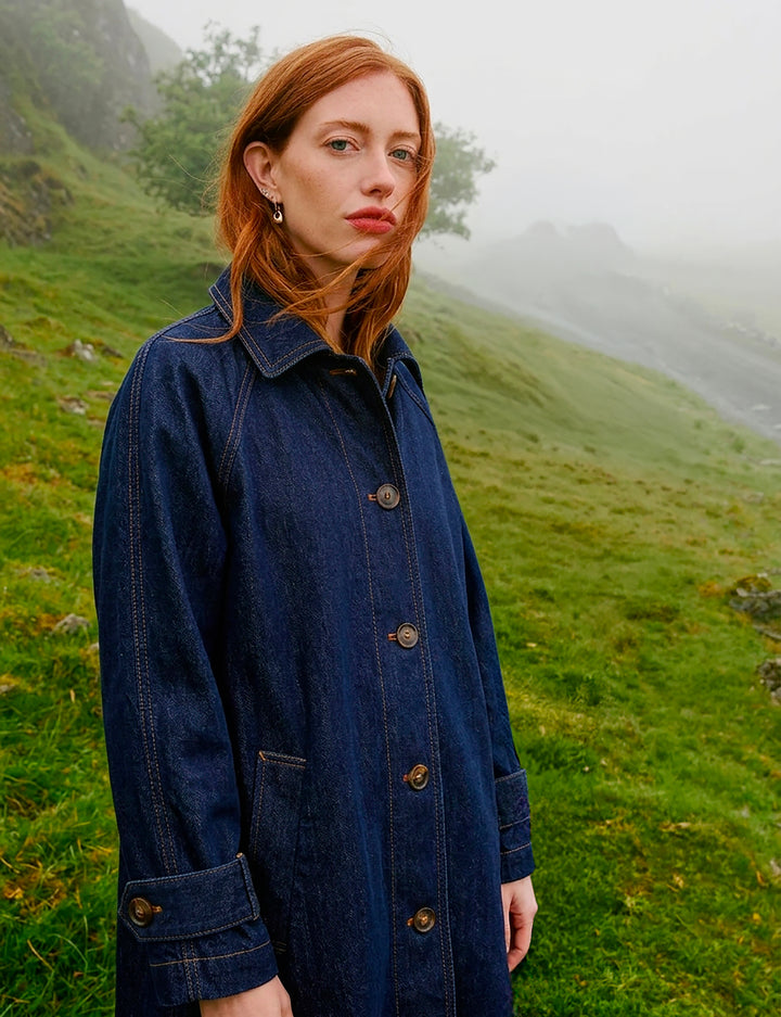 Trench long en coton biologique Oakleigh - Chic urbain écoresponsable