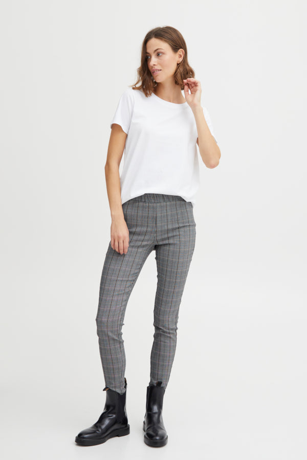 Pantalon à carreaux à bande élastique