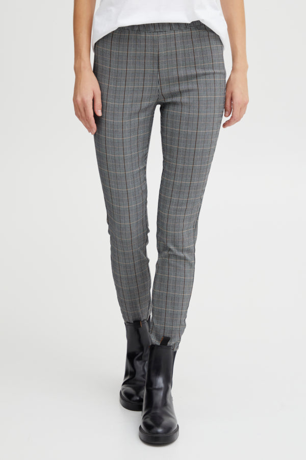 Pantalon à carreaux à bande élastique