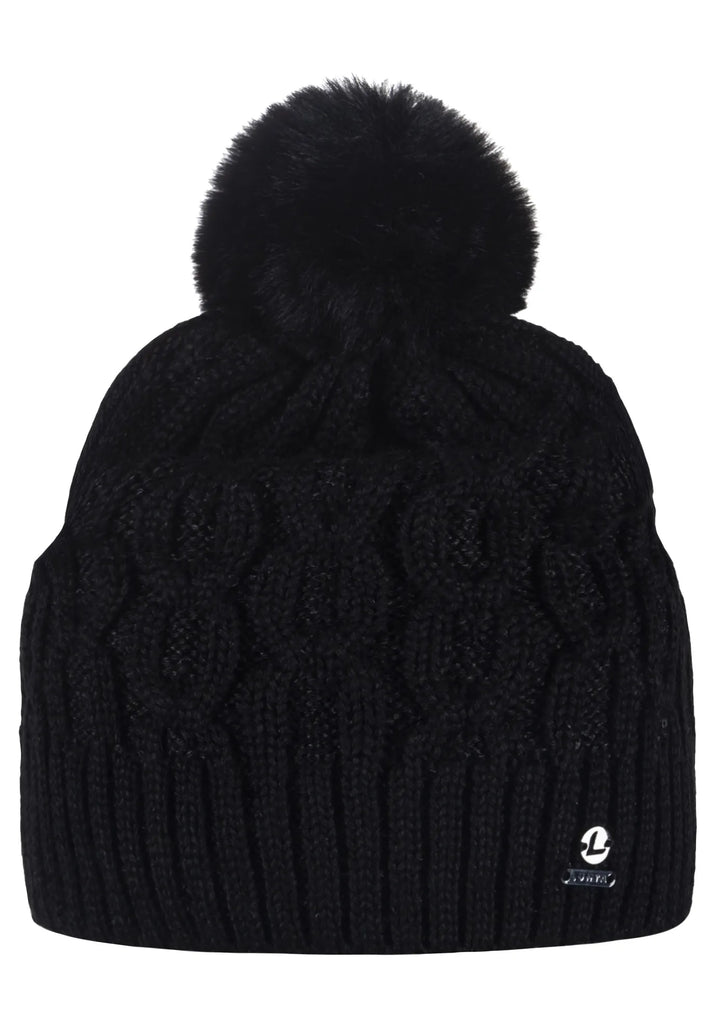 Tuque à pompon en tricot torsadé