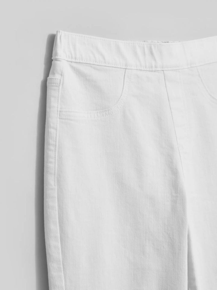 Pantalon capri confort à taille élastique